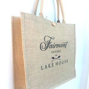 FAIRMONT Jute Reusable Tote Bag, natural